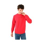 LOFT Erkek Sweatshirt, Bisiklet Yaka, Uzun Kol, Coral, M Beden
