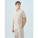 Loft Fermuar Detaylı Kahverengi Erkek T-Shirt LF2038569
