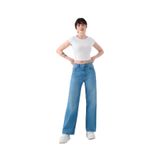 LOFT Kadın Wide Leg Jean Pantolon, Normal Bel, Açık Mavi, 29-34
