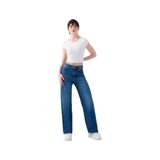 LOFT Kadın Wide Leg Jean Pantolon, Normal Bel, Mid Blue Wash, 26-32
