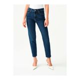 LOFT Kadın Yüksek Bel Slim Fit Jean Pantolon, Dark Blue Wash, 29-30