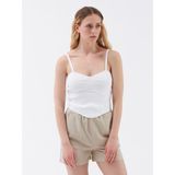 Loft Long Crop Kadın Atlet - Beyaz