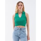 Loft Long Crop Kadın Atlet - Yeşil