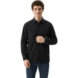 Loft Loose Fit Erkek Gömlek U.kol - Siyah - XL