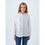 Loft Loose Fit Kadın Gömlek U.kol - Beyaz - XS