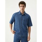 Loft Oversize Fit Erkek Gömlek K.kol - Denim