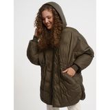 Loft Oversize Fit Kadın Mont - XS - S - Haki