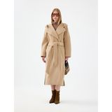 Loft Oversize Kadın Kaban - XS - S - Bej