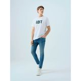 Loft Regular Fit Beyaz-Yeşil Erkek T-Shirt LF2040075 - Beyaz - Yeşil