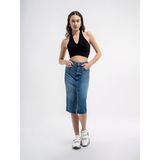 Loft Regular Fit Kadın Etek - Denim