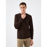 Loft Regular Fit Kahverengi Erkek Uzun Kollu T-Shirt LF2040679 - 2XL