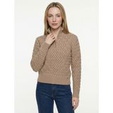 Loft Regular Long Crop Kadın Kazak - Camel