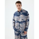 Loft Relax Fit Erkek Gömlek U.kol - Indigo - XL
