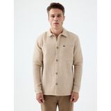 Loft Relax Fit Erkek Gömlek U.kol - Taş - 2XL