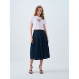 Loft Relaxed Fit Kadın Etek - Denim - S