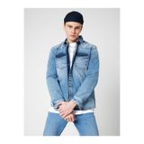 Loft Slim Fit Erkek Gömlek, Uzun Kol,%100 Pamuk, Mavi, M Beden
