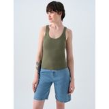 Loft Slim Fit Kadın Atlet - XS - Haki