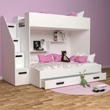 Loft Yandan Merdivenli Ranza Mdf - Beyaz - 100 x 100 cm