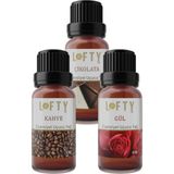 Lofty Çikolata, Kahve, Gül Uçucu Yağ Buhurdanlık Esansı Oda Kokusu Esans Buhur Yağı 10 ml