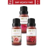 Lofty Gül, Bahçe Gülü, Amber Doğal Uçucu Yağ Saf Buhurdanlık Esansı Oda Kokusu Esans Buhur Yağı 10ml