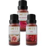 Lofty Gül, Bahçe Gülü, Amber Uçucu Yağ Buhurdanlık Esansı Oda Kokusu Esans Buhur Yağı 10 ml