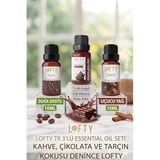 Lofty Kahve, Çikolata, Tarçın Uçucu Yağ Buhurdanlık Esansı Oda Kokusu Esansiyel Yağ Buhur Yağı 10ml