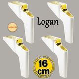 Logan 4 Adet Set 16 cm Beyaz Altın Mobilya Tv Ünitesi Koltuk Kanepe Destek Ayağı Ayakları M8 Civata - Plastik - 6598457136