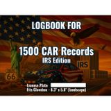 Logbook for Car – 1500 Records IRS Edition: IRS Compliant Mileage Log and Business Records: This IRS mileage log is perfect for self-employed drivers ... – 8.25″ × 6″ glovebox-friendly size