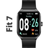Logia Fit 7 Alüminyum Kasa Spor Silikon Kordon Akıllı Saat Siyah