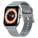 Logia Fit7 Akıllı Saat, 2.01 inç Dokunmatik Ekran, iOS ve Android Uyumlu, Kalp Atış Hızı, Adım Sayma, Uyku Analizi, Gümüş Gri