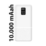 Logia P10 LED Ekranlı Slim 10000mAh Powerbank Taşınabilir Şarj Cihazı Beyaz