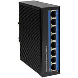 Logilink Professional Ns203p - Endüstriyel Gigabit Ethernet Anahtarı, 8 Bağlantı Noktalı 10/100/1000 Mbps, Poe (Ethernet Üzerinden Güç) İle Siyah