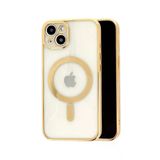 Logis Iphone 14 Plus ( Max) Kamera Korumali Magsafe Kablosuz Sarj Uyumlu Renkli Seffaf Kilif
