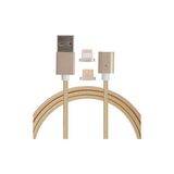 Logis Mıknatıslı iPhone iPad Ipod Lightning C515 Hızlı Şarj Kablosu - Altın