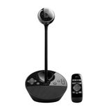 Logitech BCC950 video konferans web kamerası, eller serbest konuşma sistemi, HD 1080p, 180°görüş alanı, geniş bant ses, motorlu kamera, çok yönlü hoparlör, 1-4 kişilik, PC/Mac için, siyah