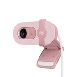 Logitech Brio 100 Full HD 1080p Gizlilik Kapaklı Mikrofonlu Web Kamerası - Pembe