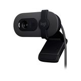 Logitech Brio 100 Toplantı/Akış için Full HD Web Kamerası, Otomatik Aydınlatma Dengesi, Dahili Mikro, Gizlilik Bölmesi, USB-A, Microsoft Teams, Google Meet, Zoom için - Grafit