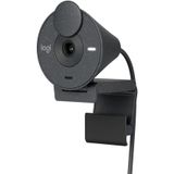 Logitech - Brio 300 USB-C web kamerası 1920 x 1080p veri koruma kilitli, otomatik ışık düzeltme – grafit (yenilenmiş)