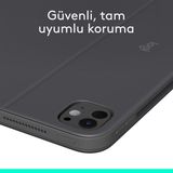 Logitech Combo Touch 11" iPad Pro M4 ile Uyumlu Türkçe Klavyeli Tablet Kılıfı - Gri