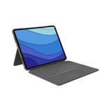 Logitech Combo Touch Apple Uyumlu iPad Pro 12,9 inç (5. ve 6. nesil) ile Çok Yönlü Türkçe Klavyeli Kılıf - Gri