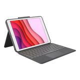 Logitech Combo Touch For İpad (7., 8. Ve 9. Nesil) Hassas Trackpad'li Koruyucu Kılıf, Arkadan Aydınlatmalı Dizüstü Bilgisayar Benzeri Klavye, Akıllı Konektör, Alman Qwerty Düzeni - Siyah