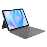 Logitech Combo Touch İpad Air 13 İnç (M2, M3, M4) (2024, 2025, 2026) Klavye Kılıfı - Çıkarılabilir Arkadan Aydınlatmalı Klavye, Tutucu, Rahat Yazma, Çoklu Kullanım Modu, Deu Qwertz - Gri