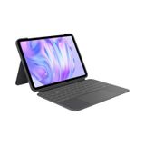 Logitech Combo Touch iPad Pro 11 Inç M4 ile Uyumlu Türkçe Klavyeli Tablet Kılıfı, Gri
