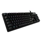 Logitech G 512 Mekanik Oyun Klavyesi,RGB Lightsync Arkadan Aydınlatmalı Tuşlar,GX Kahverengi Dokunsal Anahtar Anahtarları,Fırçalanmış Alüminyum Kasa,Özelleştirilebilir F Tuşları,USB Geçişi - Siyah