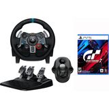 Logitech G G29 Driving Force Siyah Yarış Direksiyonu Seti ile Gran Turismo 7 PS5 Özellikli