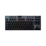 Logitech G G915 X LIGHTSPEED TKL Clicky Kablosuz Düşük Profilli RGB Aydınlatmalı PC/Mac için Mekanik İngilizce Q Oyun Klavyesi, Siyah