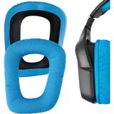 Logitech G35,G930,G933,G430,F450,G432,G33S Uyumlu Kulaklık Pedi Sünger Yastık Kulak Kılıfları Için Yedek Kulak Pedleri Earpad (Mesh Kumaş) - Mavi