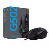 Logitech G502 Hero Ayarlanabilir Oyun Faresi Kablolu Optik - Hero 25K Sensör, 25.600 DPI, RGB, Ayarlanabilir Ağırlıklar, 11 Programlanabilir Düğme, PC/Mac - Siyah