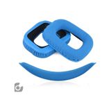 Logitech G930 G430 F450 G432 G332 G231 G230 Uyumlu Kulaklık Sünger Yastığı Pedi Ve Kafa Bandı Kumaş Mavi