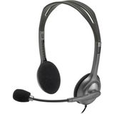 Logitech H110 Kablolu Kulaklık Mikrofonlu Gri - Siyah Kulaküstü Model Bilgisayar İçin (981-000271)
